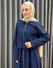 lacivert 5195 missemramiss grace cut elbise 2