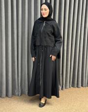 siyah 5195 missemramiss grace cut elbise