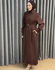 kahve 5270 missemramiss carmine elbise