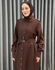 kahve 5270 missemramiss carmine elbise 2