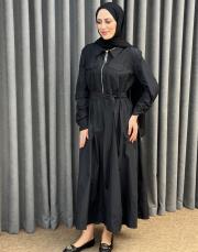 siyah 5208 missemramiss sera gömlek elbise