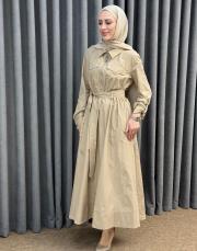 bej 5208 missemramiss sera gömlek elbise