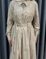 bej 5208 missemramiss sera gömlek elbise 5