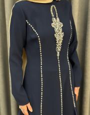 lacivert 2897 white corner abiye elbise 5