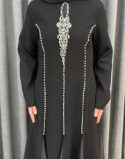 siyah 2897 white corner abiye elbise 4