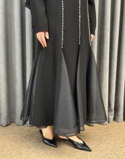 siyah 2897 white corner abiye elbise 6