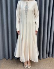 bej 2897 white corner abiye elbise 3