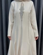 bej 2897 white corner abiye elbise 4