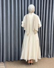 bej 2897 white corner abiye elbise 5