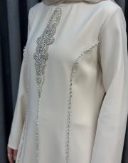 bej 2897 white corner abiye elbise 6