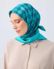 blue 251-1008 imannoor dama logo ipek eşarp