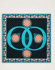 petrol 242-1006 imannoor dörtlü gonca ipek eşarp 2