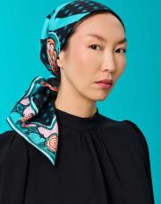 petrol 242-1006 imannoor dörtlü gonca ipek eşarp 3