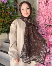 kahve 261-3006-007 imannoor noor yağmuru pamuk floş şal