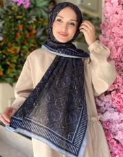 mavi 261-3006-007 imannoor noor yağmuru pamuk floş şal