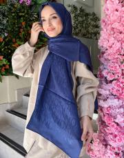 lacivert 251-3046-941 imannoor shiny jakar şal