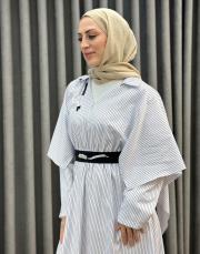 ekru çizgilı 5240 missemramiss majora dress 2
