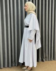 ekru çizgilı 5240 missemramiss majora dress 3