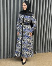 lacivert desenli 5235 missemramiss fiora notte elbise