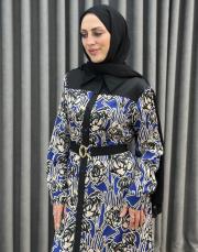 lacivert desenli 5235 missemramiss fiora notte elbise 2
