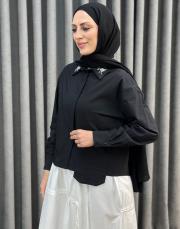 siyah 5256 missemramiss noble shine gömlek