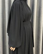 siyah 30017 senna velune elbise 7