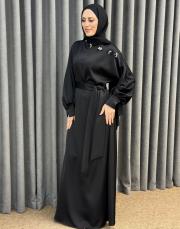 siyah 30023 senna oriana abiye elbise