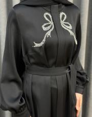 siyah 30044 senna ribbon abiye elbise 6