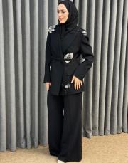 siyah 40014 senna oleya abiye takım