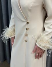 bej 3280 white corner abiye elbise 6