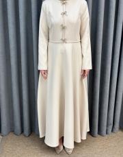 bej 3282 white corner abiye elbise 4