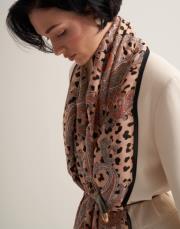 siyah 9823 moreno leopar şal 2