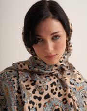 sütlü kahve 9823 moreno leopar şal 2