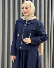 lacivert 5209 missemramiss minella keten ceket elbise takım 2