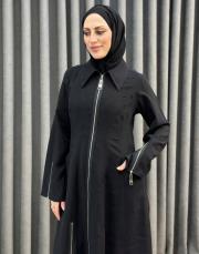 siyah 5215 missemramiss ronia fermuarlı elbise 2