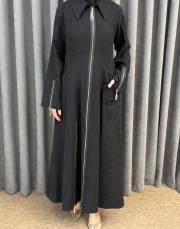 siyah 5215 missemramiss ronia fermuarlı elbise 3