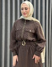 kahve 5161 missemramiss chıoline elbise 2