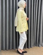 sarı 5265 missemramiss stella veil gömlek 5
