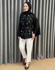 siyah 5265 missemramiss stella veil gömlek 2