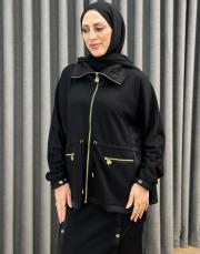 siyah 5359 missemramiss fermuarlı yakalı takım 2