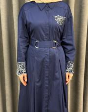 lacivert 5158 missemramiss perla cotton elbise 5