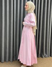 pembe 5158 missemramiss perla cotton elbise 4