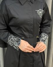 siyah 5158 missemramiss perla cotton elbise 5