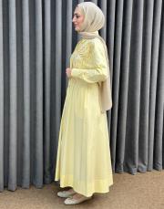 sarı 5210 missemramiss ivory flom dress 3
