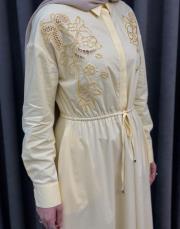 sarı 5210 missemramiss ivory flom dress 5