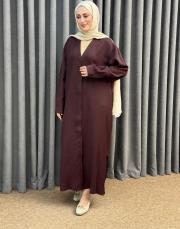 bordo 5369 missemramiss nakışlı gömlek elbise