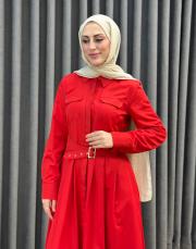 kırmızı 5267 misemramiss gravile elbise 2