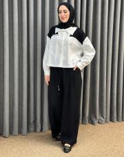 ekru siyah 5213 missemramiss mono chic takım