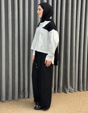 ekru siyah 5213 missemramiss mono chic takım 3