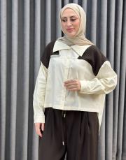 krem kahve 5213 missemramiss mono chic takım 2